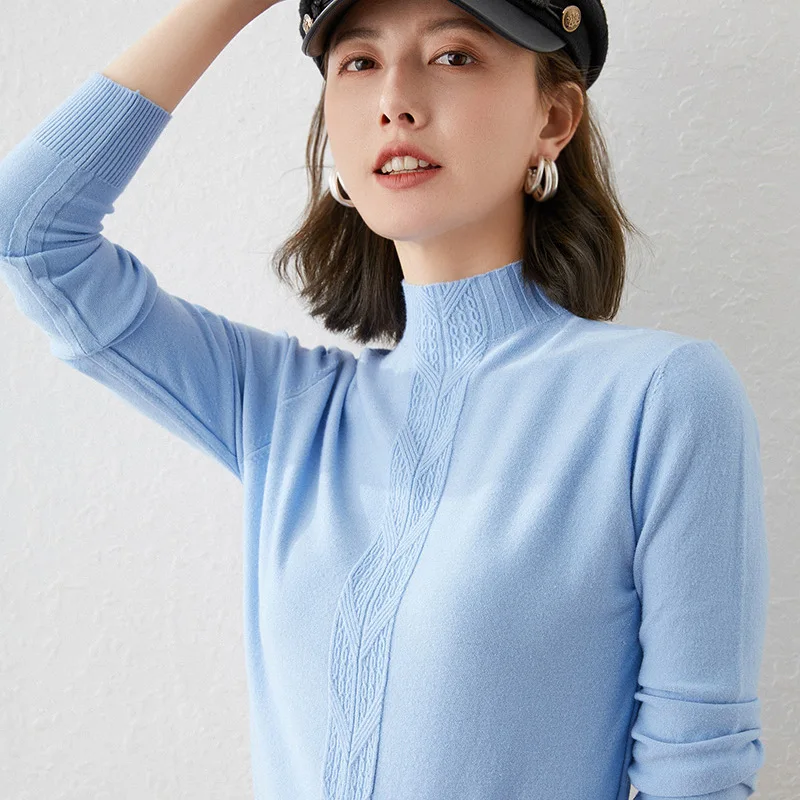 

Зимний женский вязаный свитер, пуловер с ложным воротником, жаккардовый пуловер, плюшевый свитер, женские осенние пуловеры 2021, вязаные пуло...