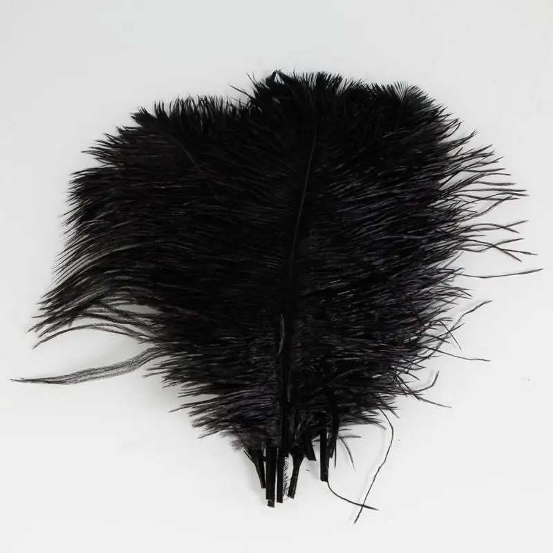 Черные 10 шт страусиные перья для DIY ремесла платье дом вечерние украшения|Перо| |