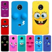 Hot Funny Face Yellow Soft Phone Case For Motorola Moto One Fusion Plus Vision Power Play G5S Cover Case Capa