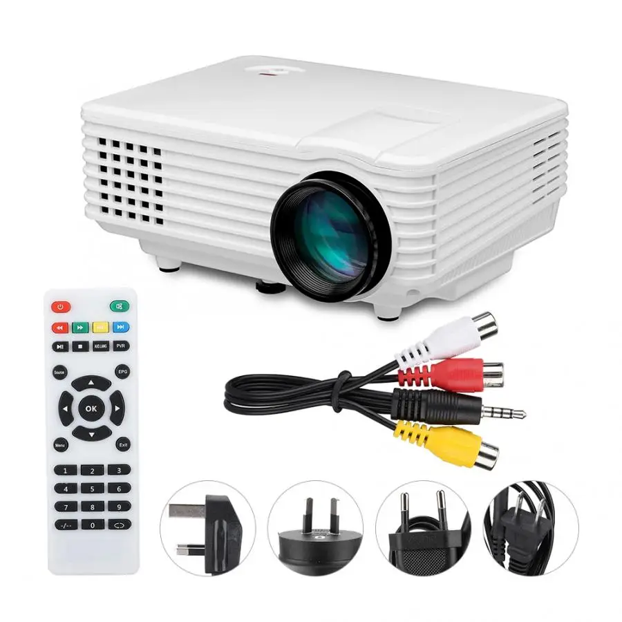 Ev sinema ses sistemi RD-805A миниатюрный светодиодный проектор умный 1080P Full HD белый 100-240 В