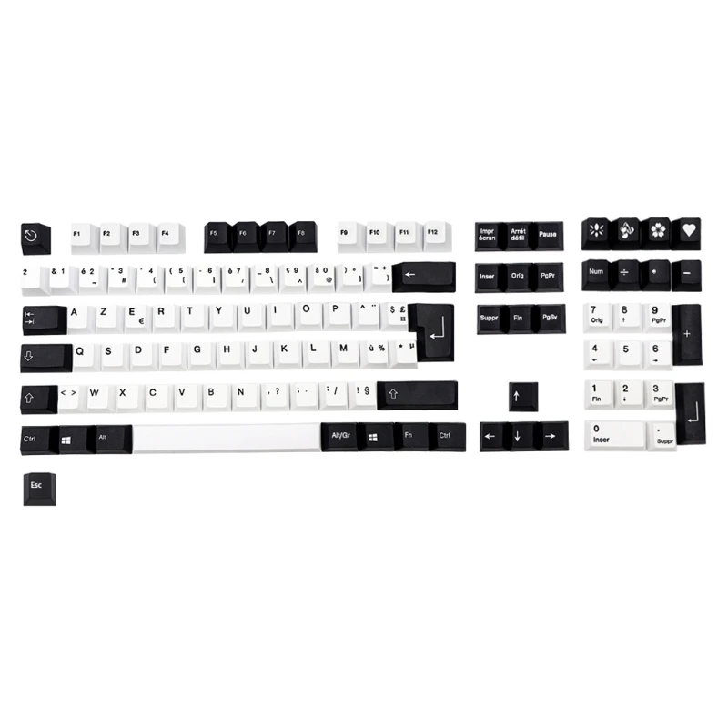

Французская клавиатура PBT, колпачки для клавиш Cherry Profile Dye Sub для переключателей Mx Gk61 64 68 96 108 Corsair Strafe K65 K70 G710 109 клавиши