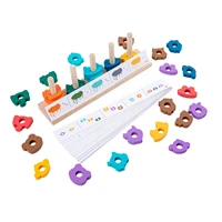 kids wooden matching toy educational shape color recognition sacking game cognitive ability learning toys game intellectual gift