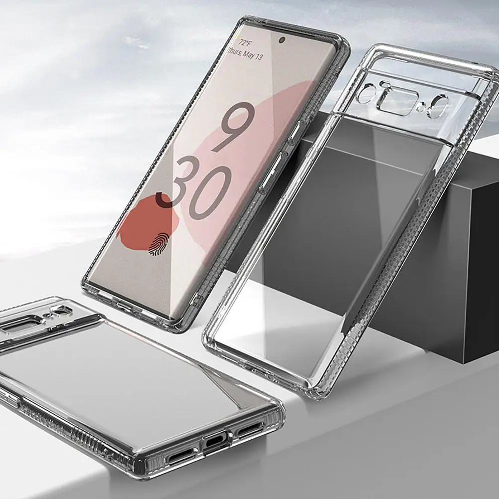 Разработан для Pixel 6 ProCase кристально прозрачный чехол бампер полная защита