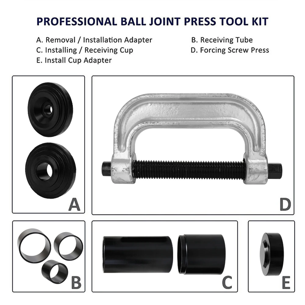 10PCS Drive Ball Joint Remover Car Repairing Tools Case Frame Press Service Tool Set Installation Tool Kits for Car Multi-tool