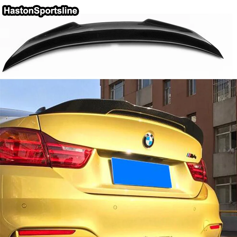 F82 M4 PSM Стиль углеродного волокна автомобиля Стайлинг задний багажник спойлер