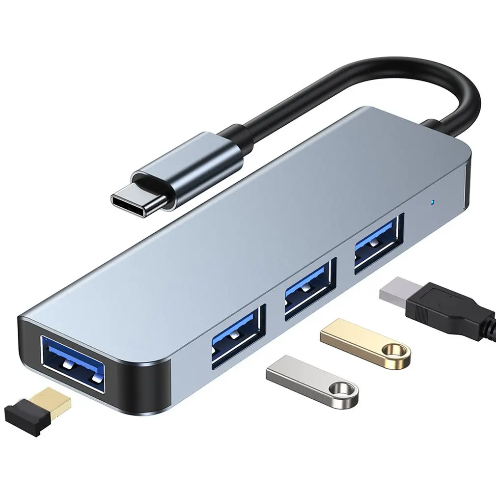 

Адаптер-концентратор 4 в 1 USB C на USB 3,0 HDMI-совместимая док-станция для MacBook Pro для Nintendo Switch USB-C Type C 3,0 разветвитель