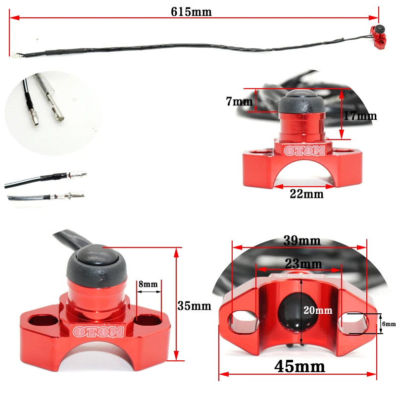 Переключатель из модифицированного алюминиевого сплава для мотоцикла руль 22 мм