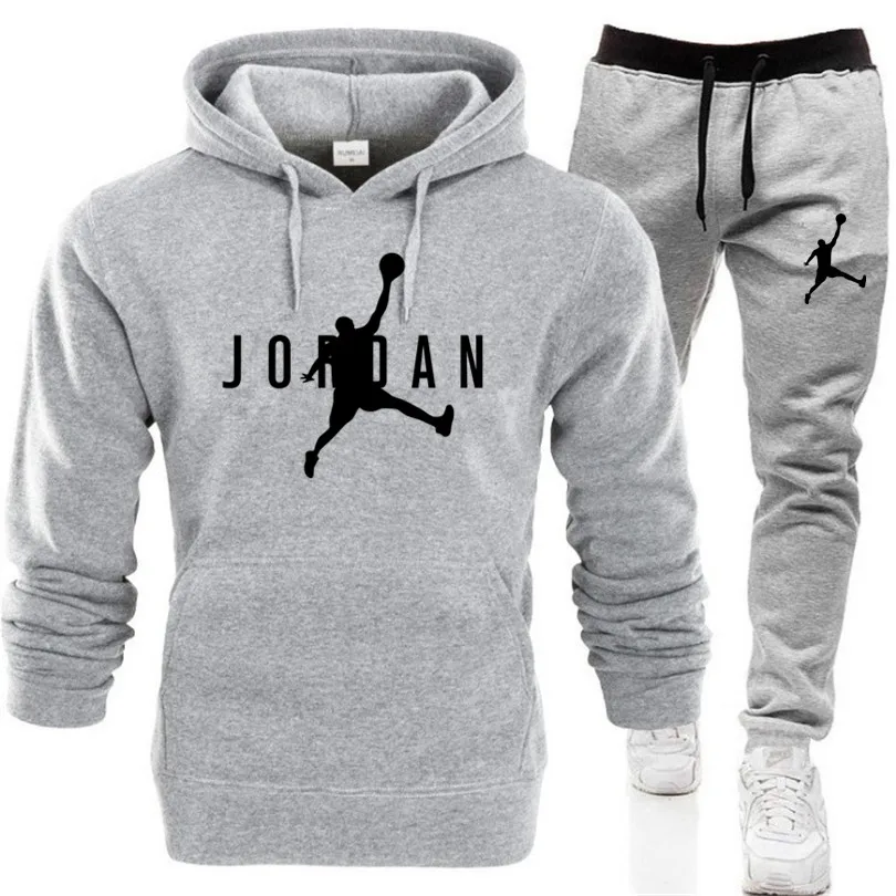 

Men's Hoodie suit fashion letter print autumn brand casual sports suit men's suit sports two piece piece splicing Hoodie