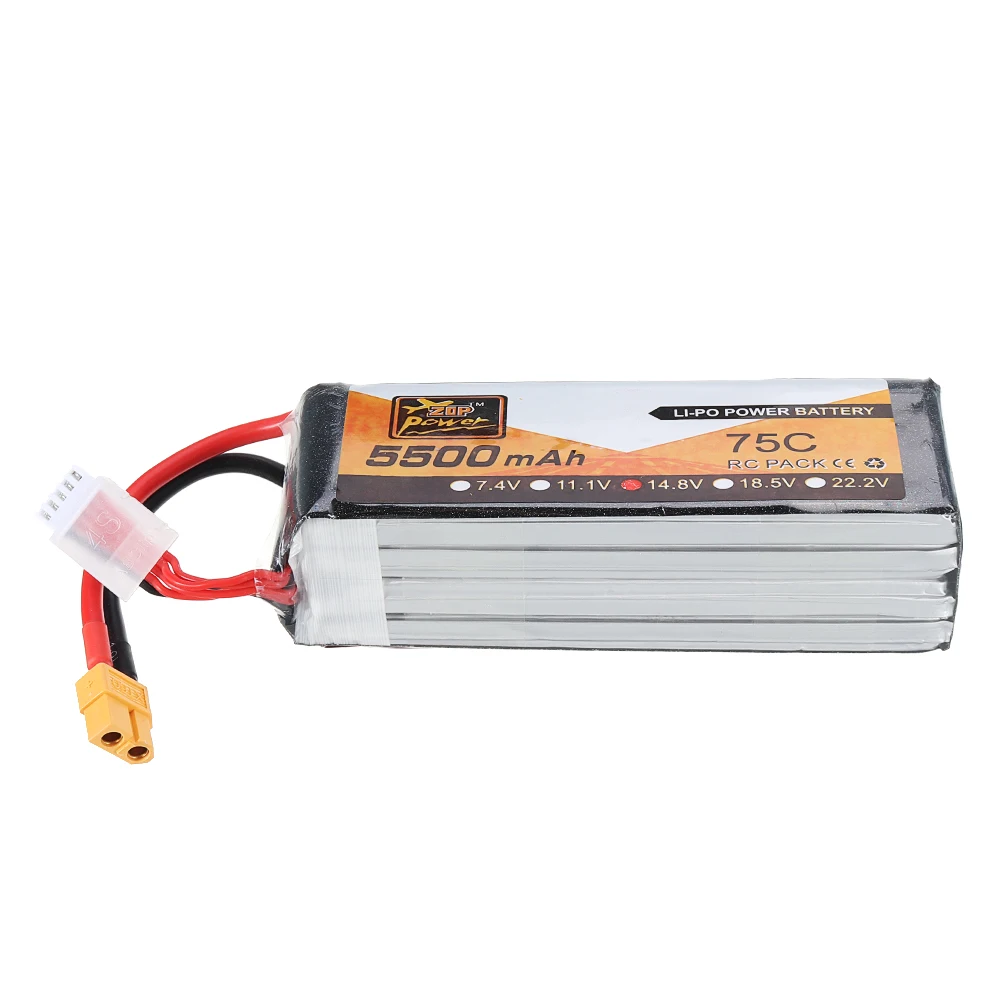 ZOP power 14,8 V 5500mAh 75C 4S Lipo батарея для RC FPV гоночный Дрон Квадрокоптер самолет
