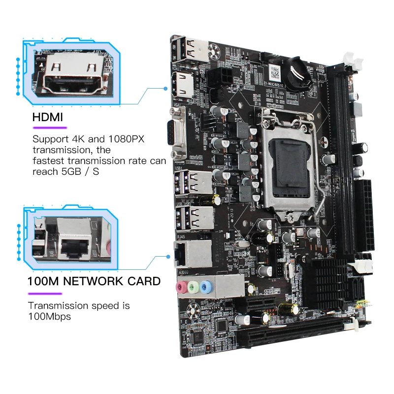 H61 настольная материнская плата LGA 1155 поддержка DDR3 16 Гб оперативной памяти и