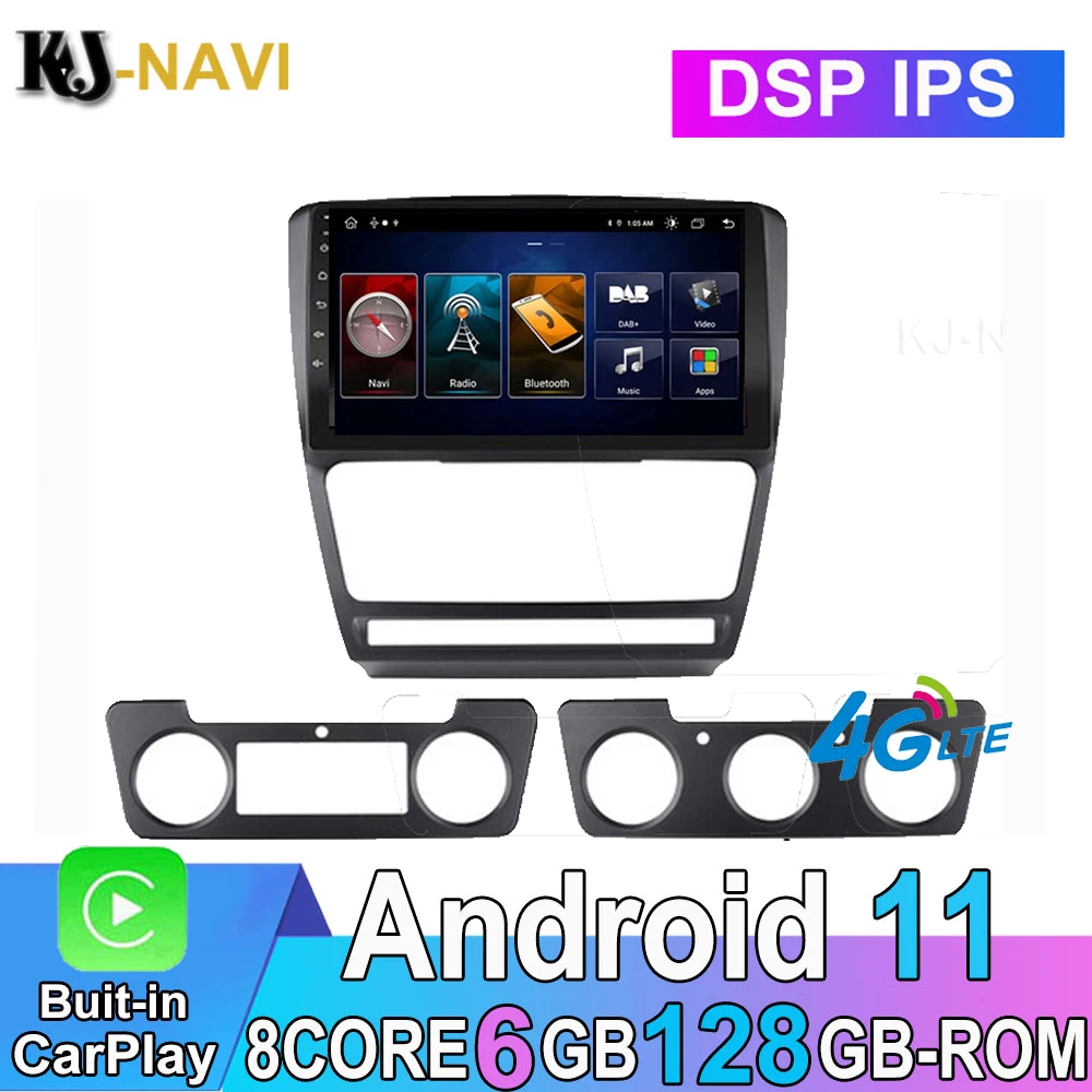 

For Skoda Octavia 2 A5 2008 2009 2010 2011 2012 2013 Android 11.0 System No DVD Car Player Radio Multimedia Video Navigation GPS