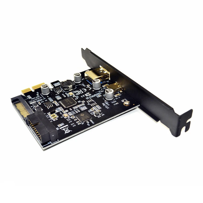 En-Labs PCI-e на 4 порта USB 3,1 GEN 1(5 Гбит/с)(usb type-C+ usb type A w/внутренний 19Pin USB 3,0 Dual port) PCI Express Card