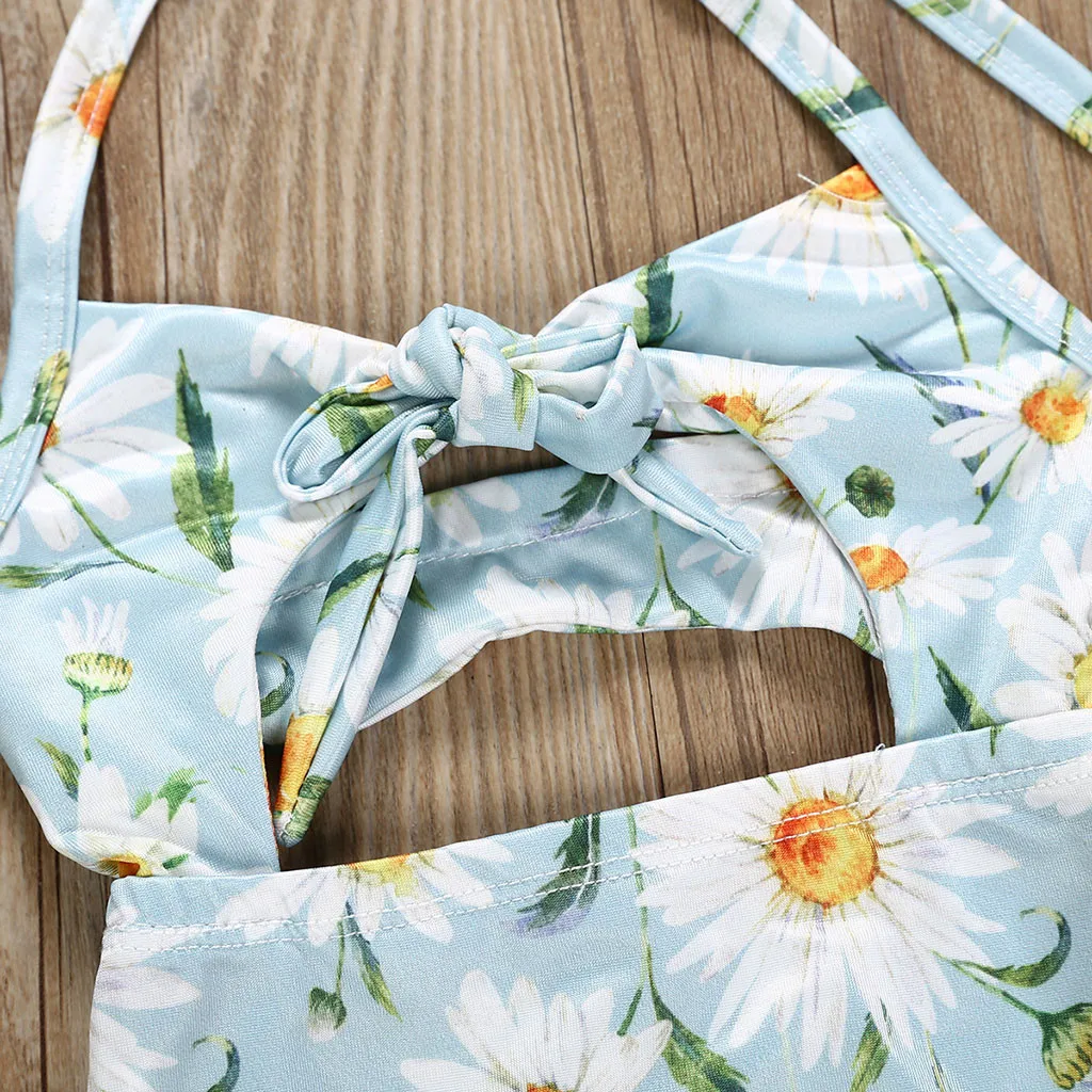 Детская одежда для купания жилет с цветочным принтом маленьких девочек летняя