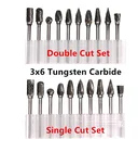 Jrealmer 10 шт. Ассорти 6 мм Фреза из карбида вольфрама роторный инструмент заусенцев роторный дремель инструменты