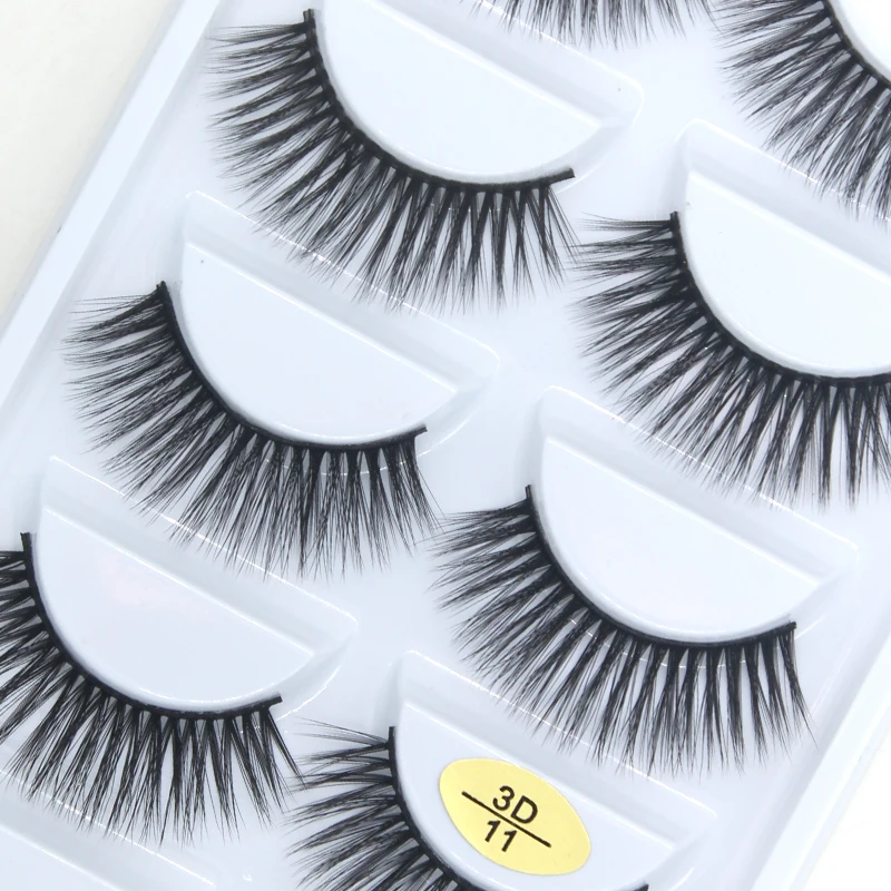 

3D false eyelash professionals soft eyelash extension 5 pairs 3D 5P11