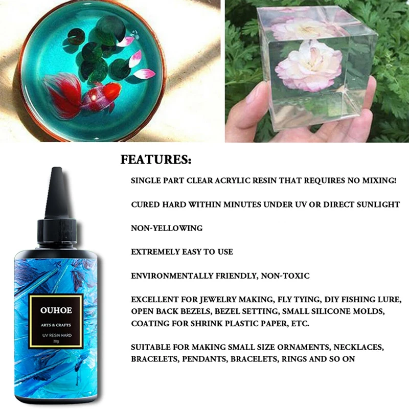 

30/100/200g Resin Mold Curing Plastic Glue DIY Handmade Adhesive Tool Accessories Multifunctional Repair Glue