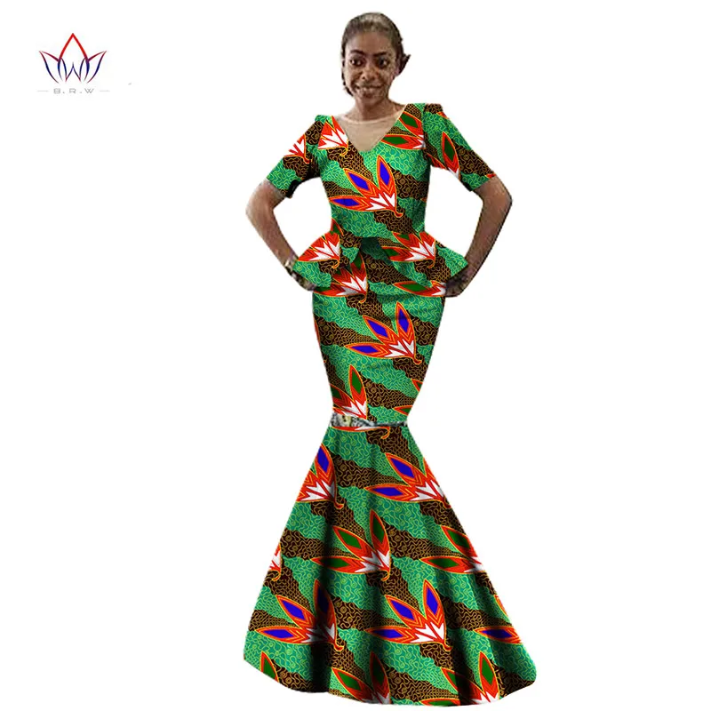 Женская одежда в африканском стиле повседневное женское Платье макси с коротким