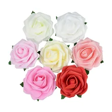 10/20pcs 7cm Artificial PE Foam Rose Flowers Head For Wedding Party Decoration DIY Wreaths Home Decorative Gift Craft Supplies