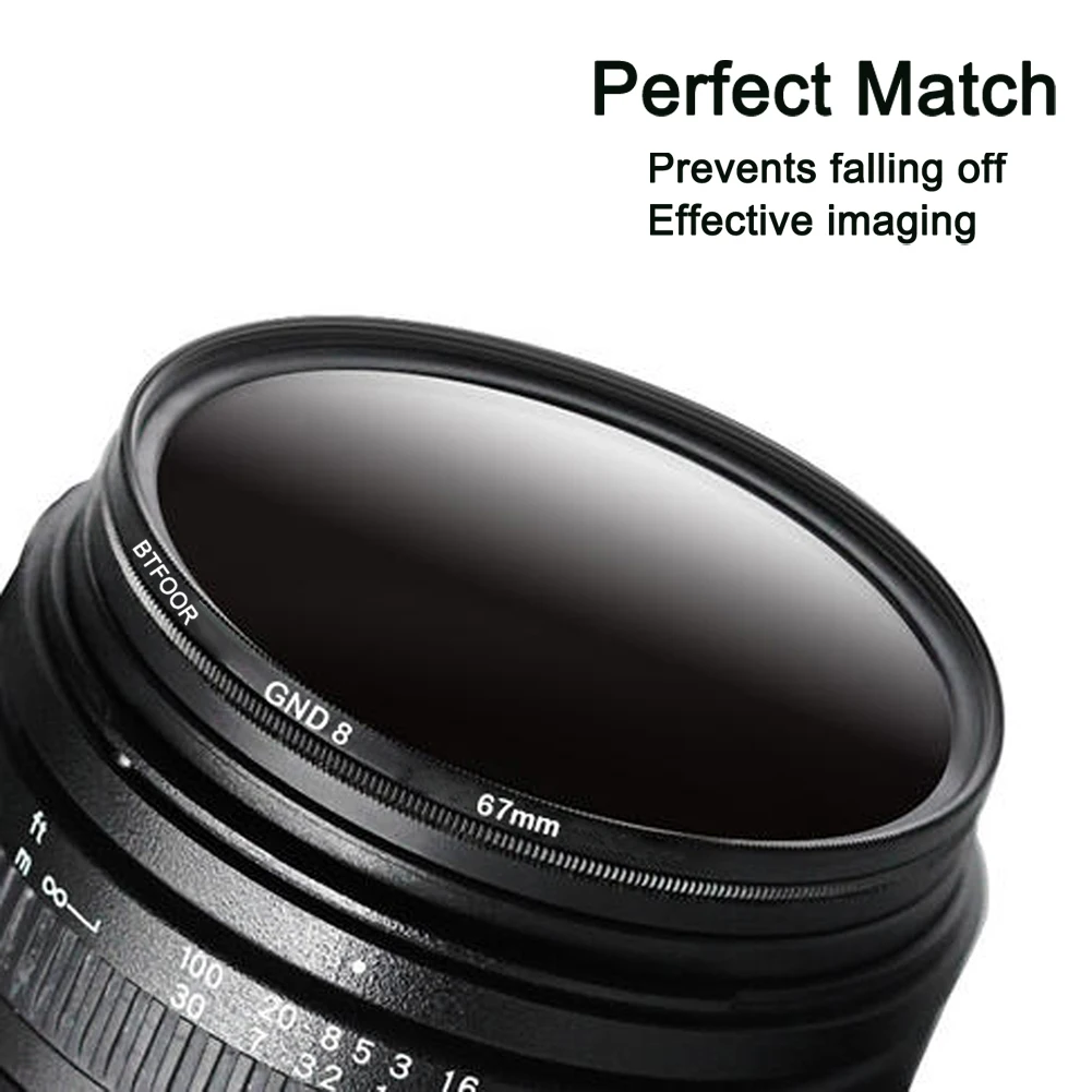Фильтр BTFOOR с градиентом Nd 49 52 55 58 67 72 77 82 мм для объектива камеры Canon Eos M50 600d 2000d Nikon