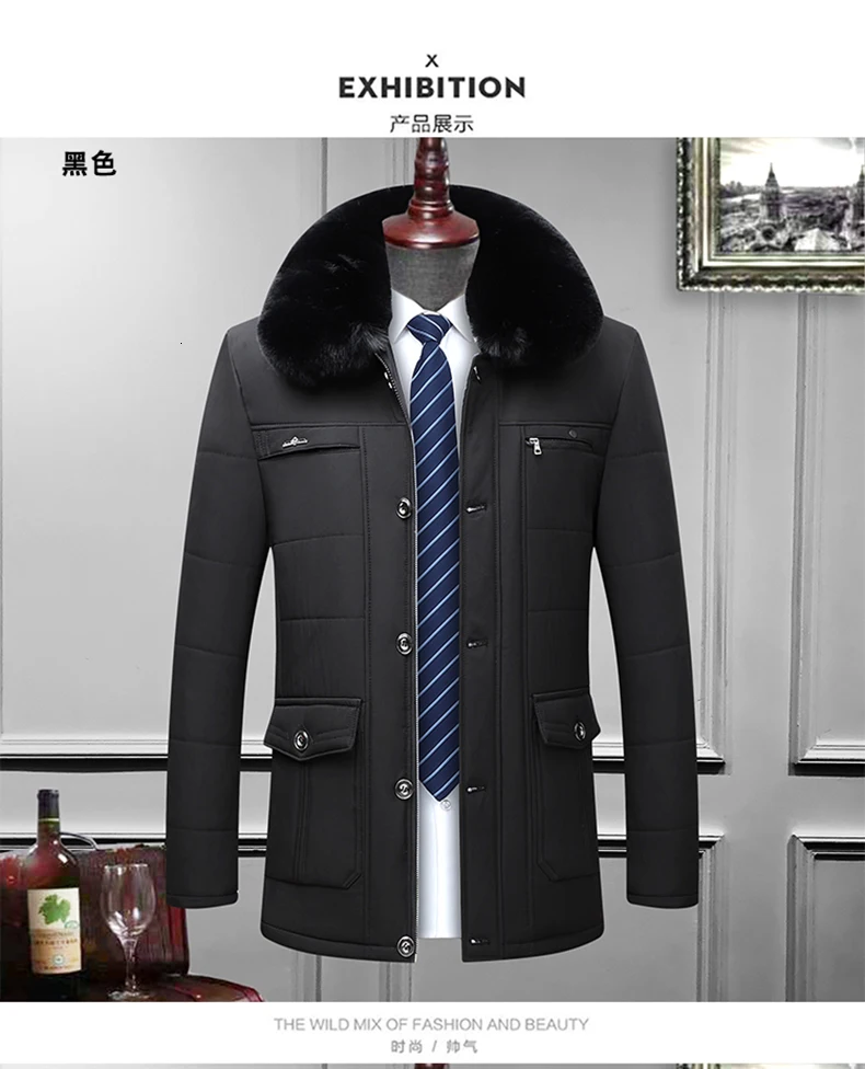 Плюс 8XL 6XL 5XL стиль зимнее мужское теплое пальто из плотного флиса модные длинные куртки Мужская брендовая одежда мужское пальто с меховым воротником