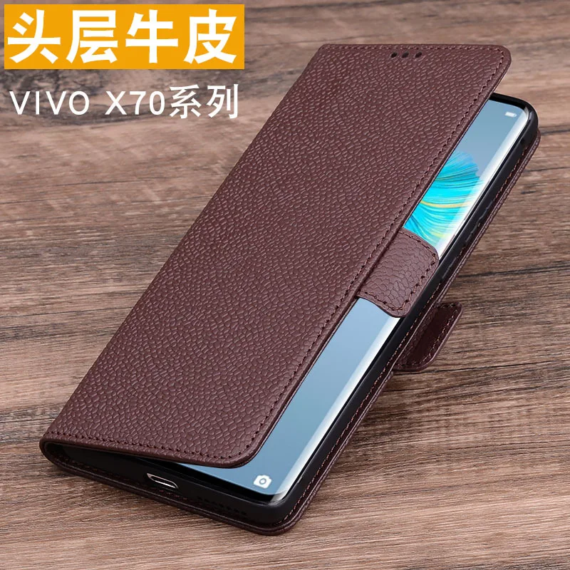

Чехол из натуральной кожи для VIVO X70 Pro Plus чехол X70 Pro 5G чехол