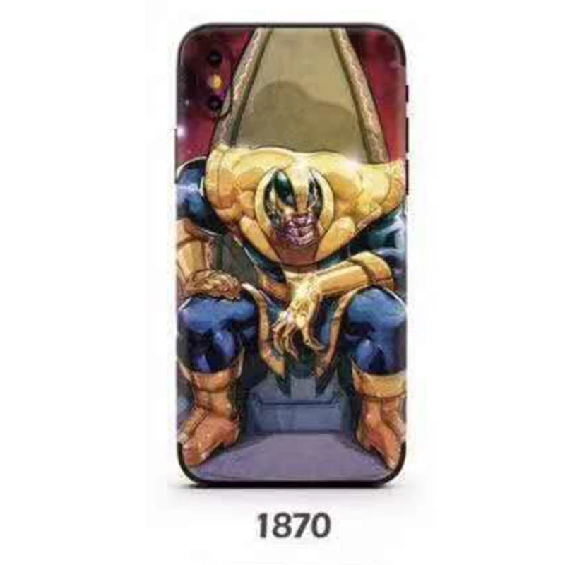 Наклейки на телефон для iphone XS MAX, задняя пленка Капитан Америка, рельефная ультратонкая цветная пленка для iphone 6, 7, 8 PLUS, X, 11Pro, 11, чехол - Цвет: 1870