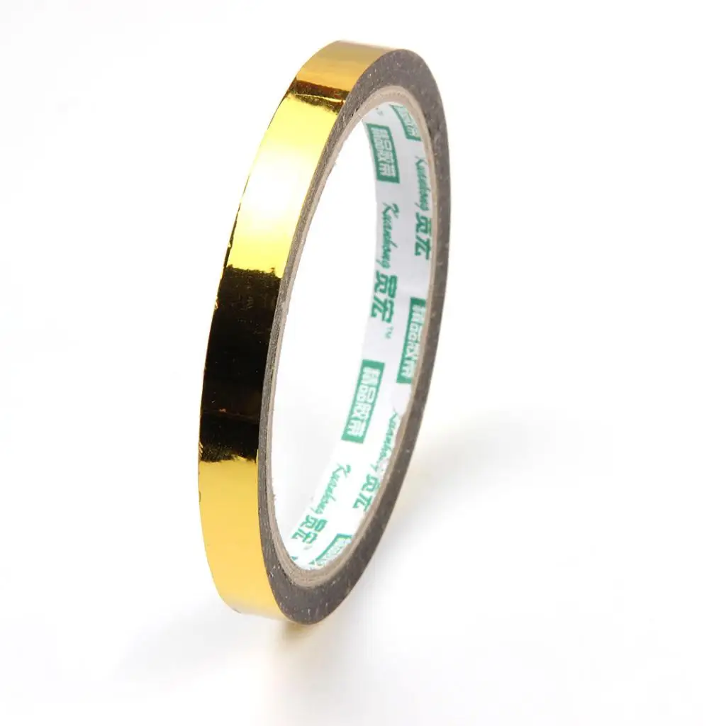 

Golden Reflective Tape On Aluminum foil Tape DIY Craft Decoration Tape 10mm