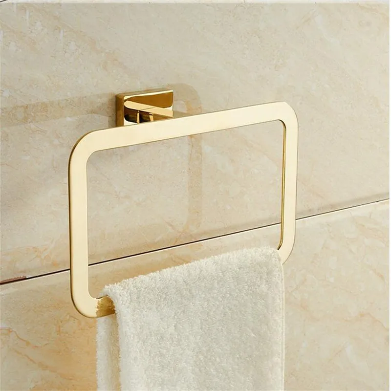 tuqiu gold towel rangertowel holdertowel rack paper holdertowel ring towel bartowel barrobe hook bathroom accessory set free global shipping