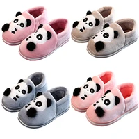 plush slippers childrens cotton slippers autumn and winter indoor non slip unisex baby slippers cartoon panda home slippers