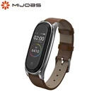Ремешок из натуральной кожи для Mi Band 5, браслет для Xiaomi Miband 4, браслет для Mi Band 3, 4, 5 NFC