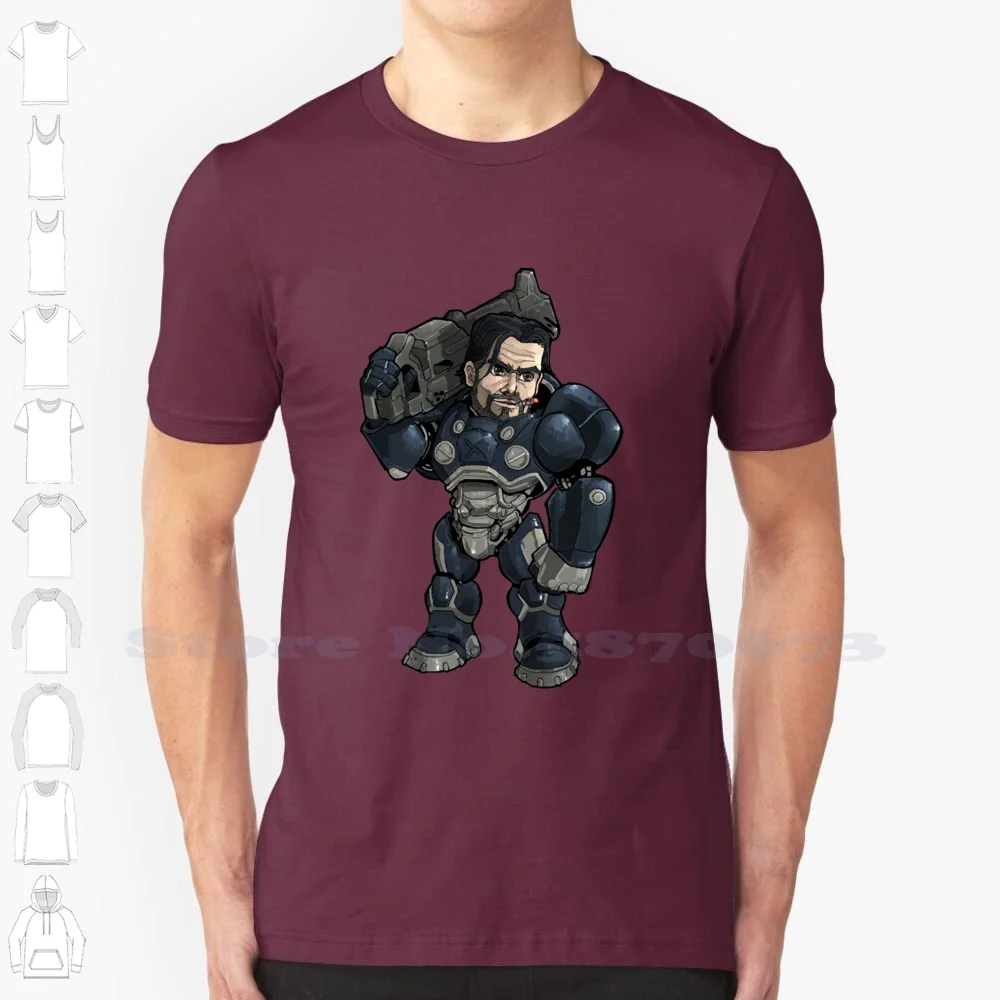 

Chibi Raynor Модные Винтажные футболки Rts Soldier 2 Terran Videogames Zerg Jim Raynor Novanim