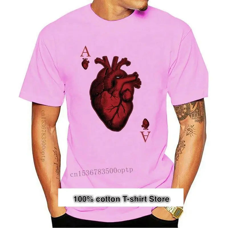 

Nuevo póker de corazón camiseta Harajuku tee camisas de cuello genial camisetas de camiseta de Jersey clásico de calidad
