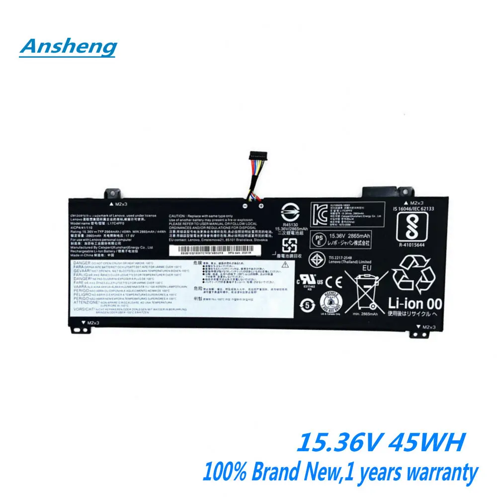 

High Quality L17C4PF0 Laptop battery For Lenovo xiaoxin Air 13IWL/IML Ideapad S530-13IWL L17M4PF0 15.36V 45WH 2964MAH