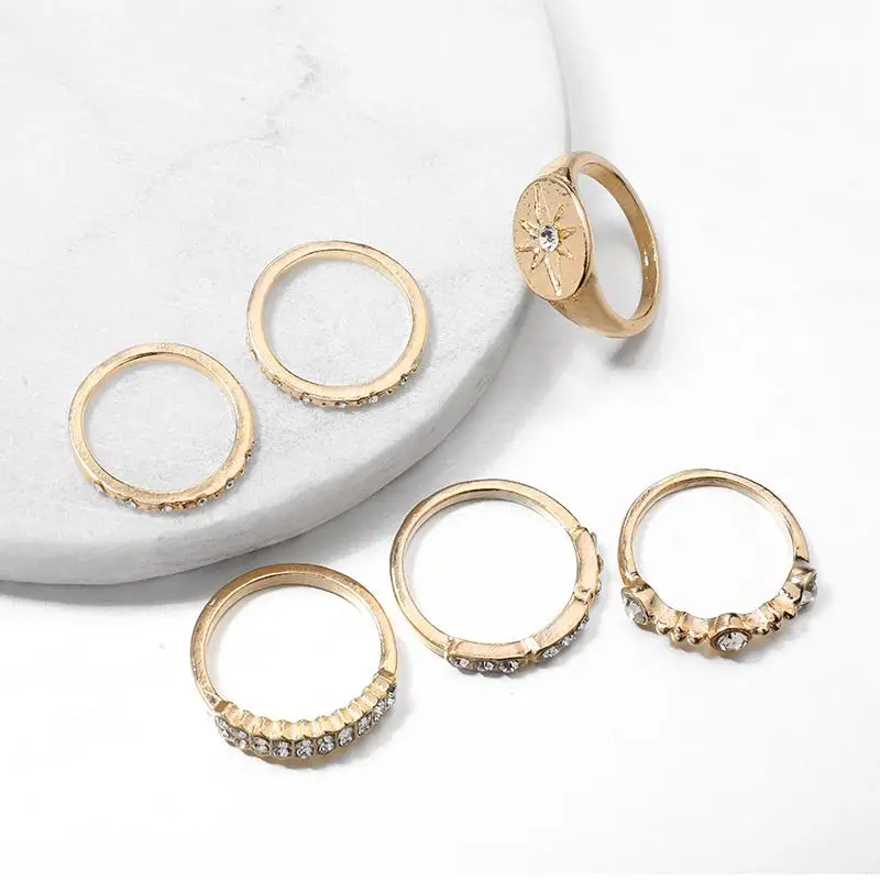 Мода палец комплект колец на фалангу для женщин кольцо ювелирные изделия |