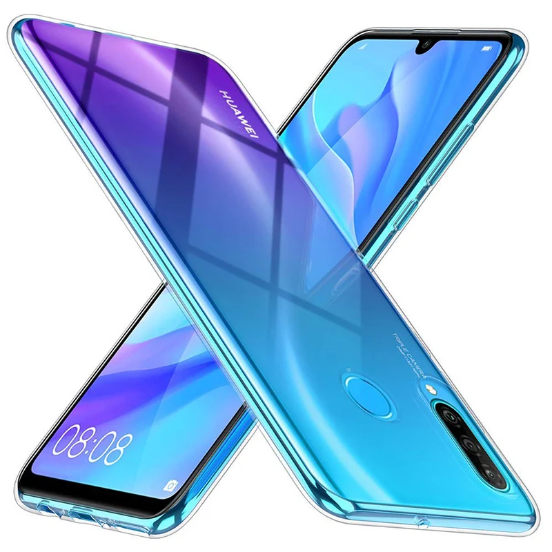 Силиконовый чехол накладка для Huawei P30 Lite TPU Funda Carcasa Coque Ультратонкий Мягкий