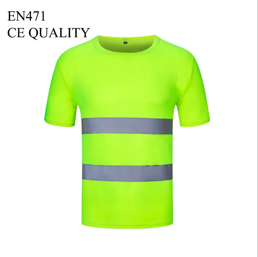 

EN471 CE Quality 100% Polyester T Shirts Work SecurityProtective Clothing Safety Hi Vis Reflective T-Shirts for Men