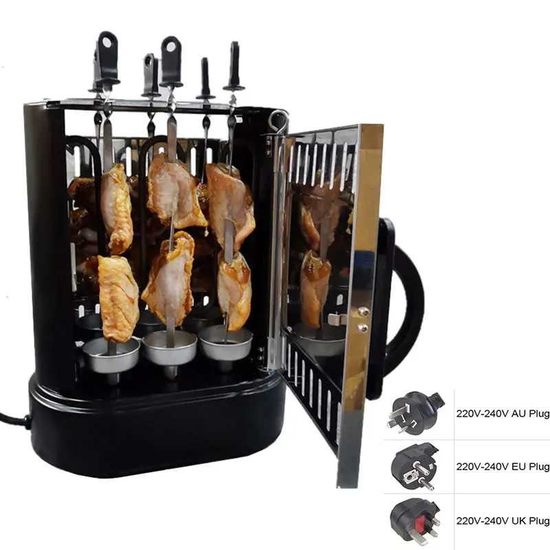 

Electric BBQ Kebab Grill Machine Automatic Rotating Barbecue Smokeless Oven Rotisserie Roast Domestic Lamb Skewers Heating Stove