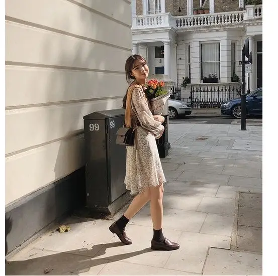 Осенние базовые платья для женщин милое платье в стиле преппи девушек японском и