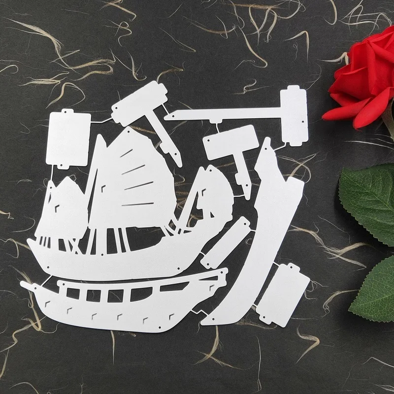 Парусник 3d металлический режущий штамп DIY скрапбук для декоративного тиснения на поздравительных открытках, конвертах и подарочных картах