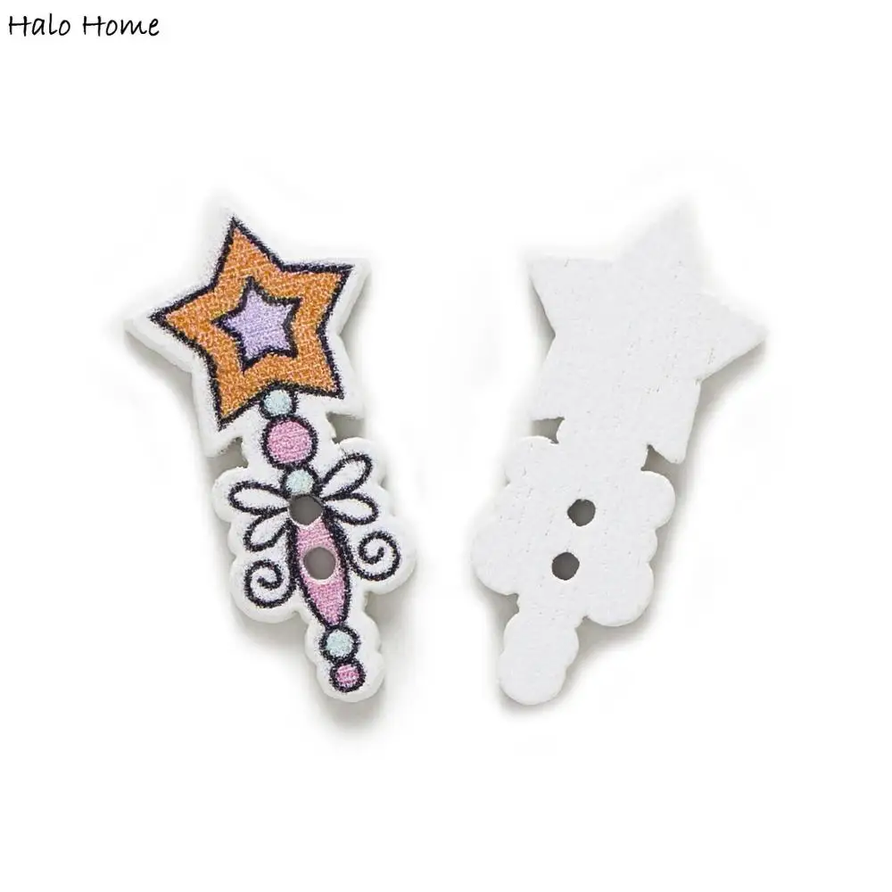 30 шт. волшебная палочка для шитья деревянные пуговицы Скрапбукинг одежда повязка