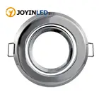 Светодиодный светильник GU10 MR16 круглый хромированный светодиодный светильник для точечного светильника, потолочный светильник с отделкой, кольцевая арматура, каркас, светодиодный светильник, держатель для лампы