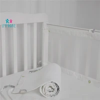 unisex cotton printing bed linen cot breathable mesh mini baby crib bumpers in the crib collision half around safety rails 130cm