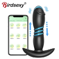 anal vibrator for men app remote telescopic vibrator male prostate massager dildo butt plug vibrator anal adult sex toys for men