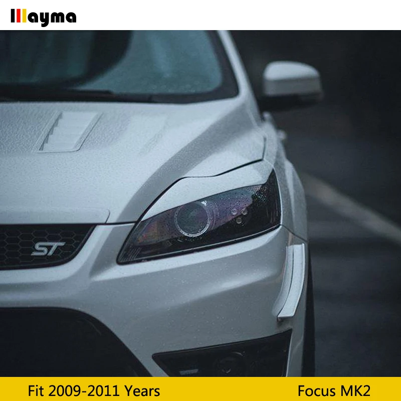 Декоративные Чехлы для передних фар Ford Focus 2009 - 2011 из углеродного волокна MK2