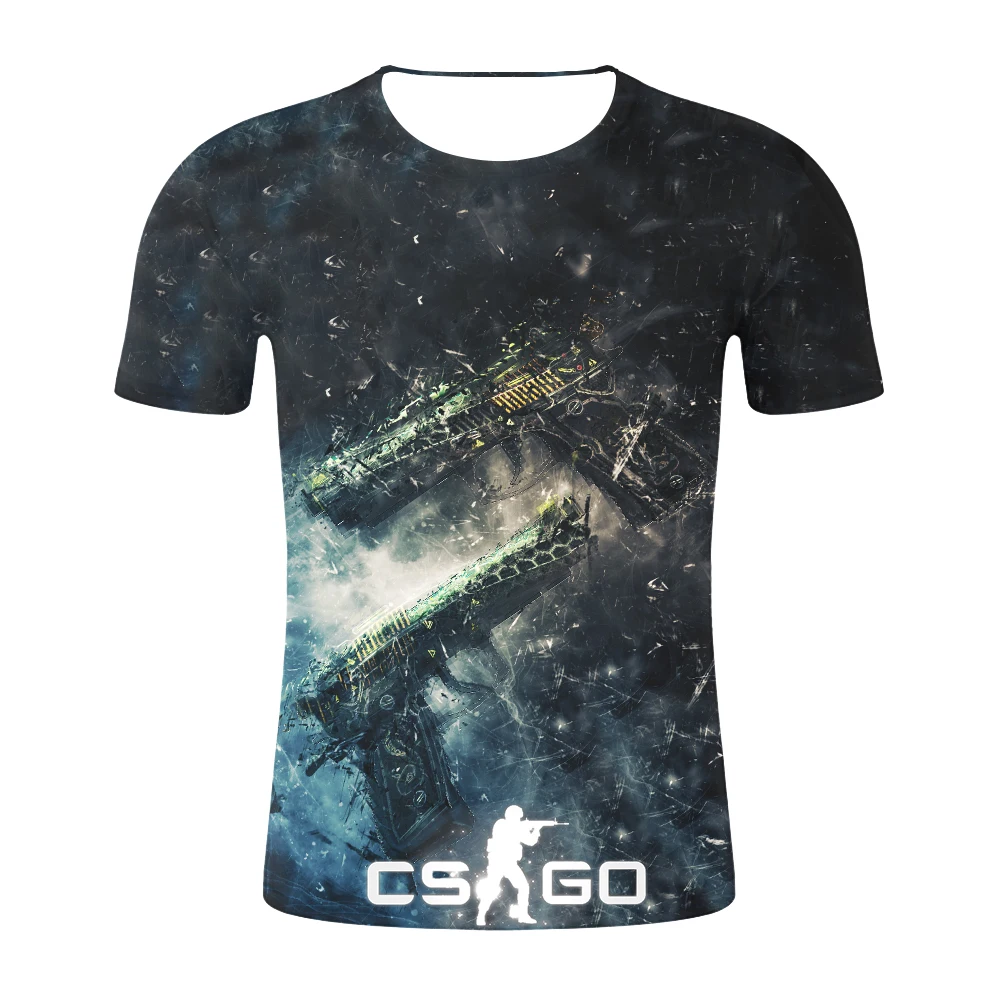 2019 CSGO 3D Men Tshirt Top Quality Brand Clothing Funny T-Shirt mens Tee Counter Strike Global Offensive CS GO Gamer T Shirt |