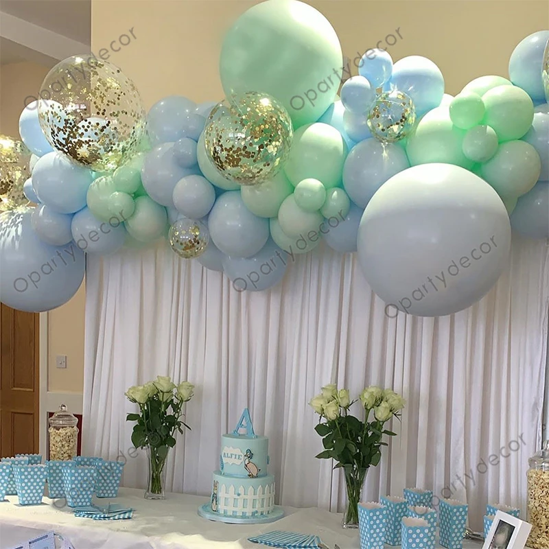 

Bean Green Balloons Garland Arch Kit Metallic Gold Balloon Set Baby Shower Wedding Birthday Party Decorations Helium Globos