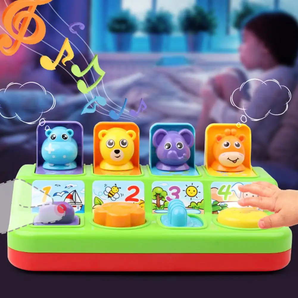 Cute Cartoon Animal Shape Peekaboo Pop-Up Interactive Toy with Music Kids Gift | Игрушки и хобби