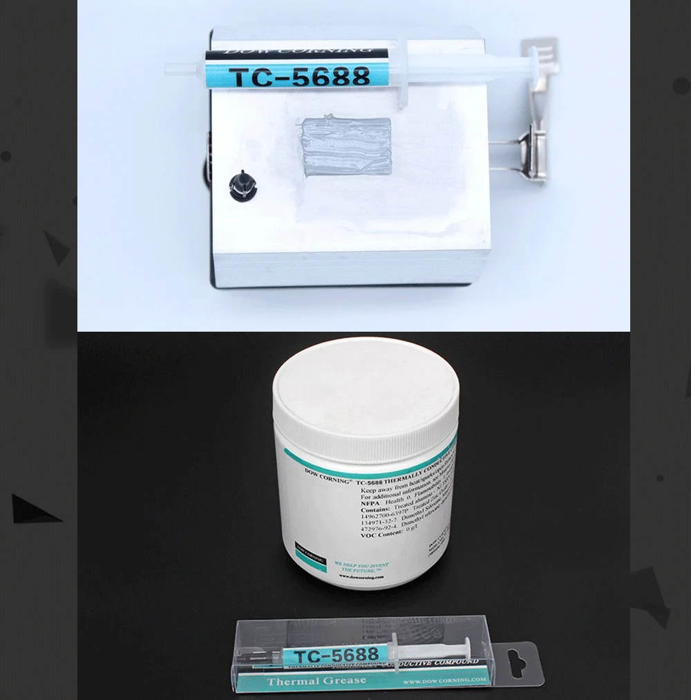 Dow Corning TC-5688 8,0 W/mK термопаста термальная ly проводящая смесь для видеокарты Cpu GPU смазка 3g