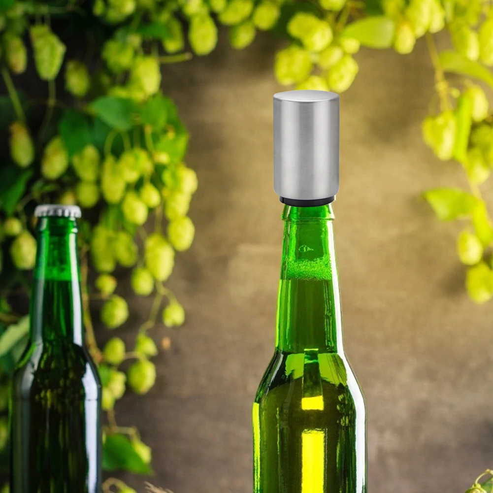 

Automatic Beer Bottle Opener Magnet Stainless Steel Juice Drinking Cap Openers Kitchen Gadget Cooking Party Bar Tools