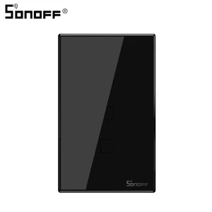 SONOFF TX T2T3 США черный 123 Gang RF 433 МГц дистанционное управление беспроводной Wi-Fi сенсорсветильник смарт-выключатель для Alexa Google Home